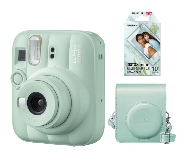 Fujifilm Instax Mini 13 zielony (wkłady + pokrowiec) - 1568790 - zdjęcie