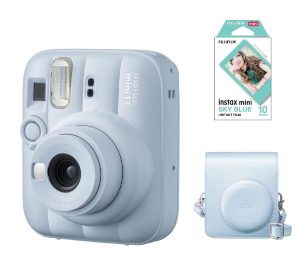 Fujifilm Instax Mini 13 niebieski (wkłady + pokrowiec) - 1568793 - zdjęcie