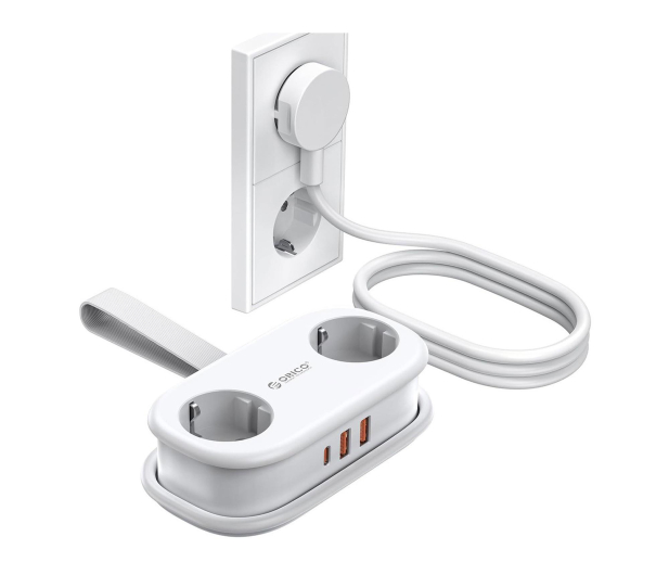 Orico Listwa zasilająca 2xSchuko, 2xUSB-A, USB-C, 1,5m , biała - 1552190 - zdjęcie