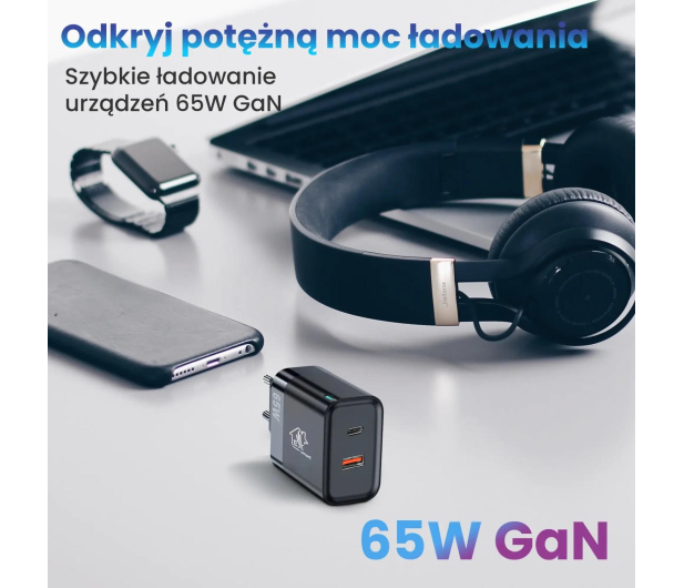 ExtraLink SMART LIFE CHARGER 65W, USB-C AND USB A - 1570041 - zdjęcie 4