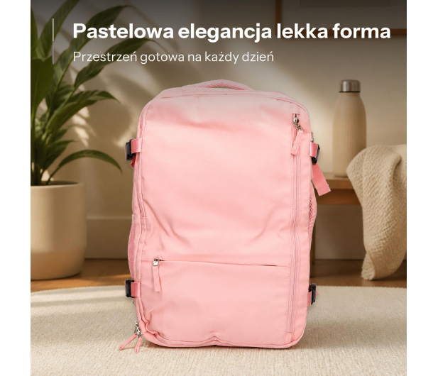 ExtraLink Black Forest by KM03 Różowy podręczny kabinowy + kosmetyczka - 1570050 - zdjęcie 7