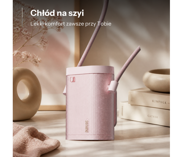 Sothing Wentylator na szyję Ice Cube Różowy - 1568963 - zdjęcie 2