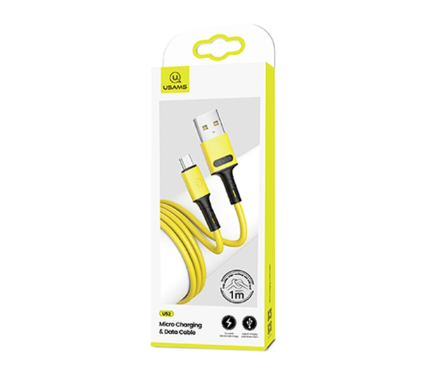 USAMS Kabel U52 microUSB 2A Fast Charge 1m żółty - 1569120 - zdjęcie 2