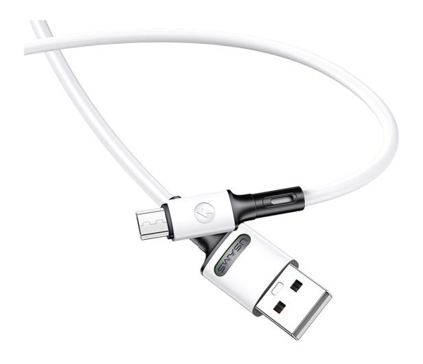 USAMS Kabel U52 microUSB 2A Fast Charge 1m biały SJ435USB01 - 1569043 - zdjęcie