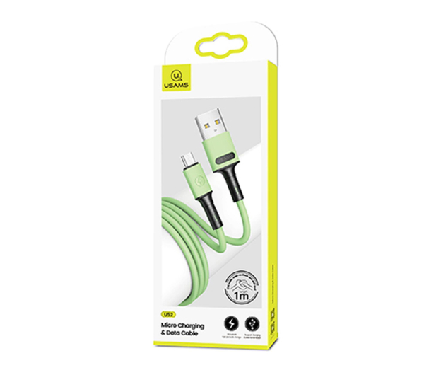 USAMS Kabel U52 microUSB 2A Fast Charge 1m zielony - 1569093 - zdjęcie 2