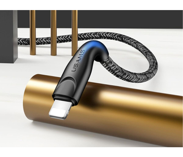 USAMS Kabel pleciony U41 lightning 3m 2A czarny - 1569124 - zdjęcie 5