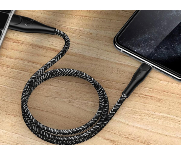 USAMS Kabel pleciony lightning 1m 2A czarny - 1569150 - zdjęcie 4