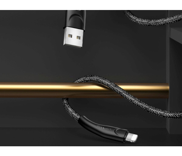 USAMS Kabel pleciony lightning 1m 2A czarny - 1569150 - zdjęcie 5