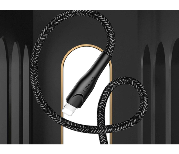 USAMS Kabel pleciony lightning 1m 2A czarny - 1569150 - zdjęcie 6