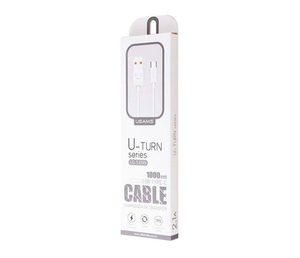 USAMS Kabel U-Turn USB-C 1m biały - 1569177 - zdjęcie 2