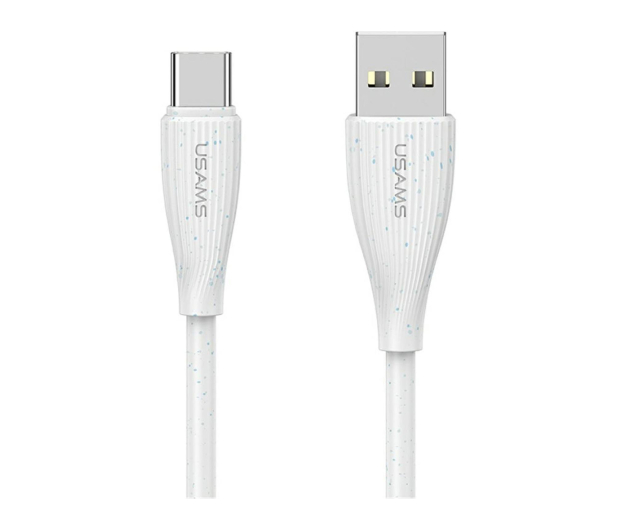 USAMS Kabel Green Series SJ714 18W 3A USB-A do USB-C 1m biały - 1569017 - zdjęcie