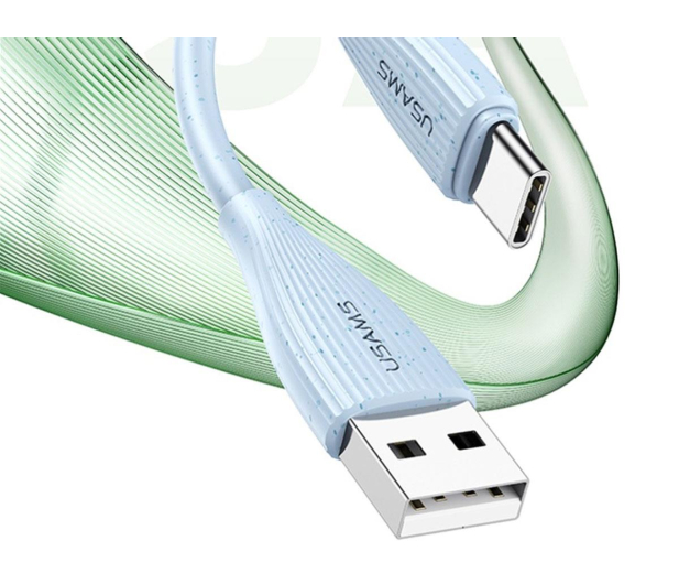USAMS Kabel Green Series SJ714 18W 3A USB-A do USB-C 1m biały - 1569017 - zdjęcie 3