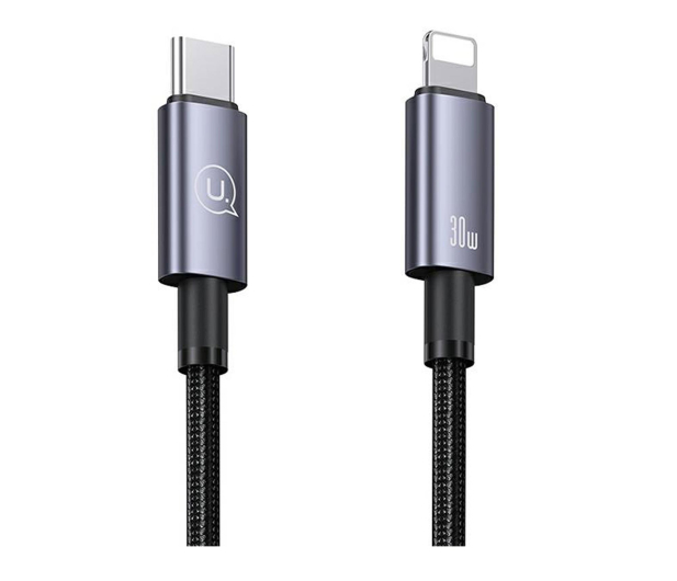 USAMS Kabel USB-C na Lightning 30W 0,25mFast Charging stalowy - 1569014 - zdjęcie