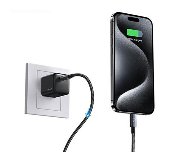 USAMS Kabel USB-C na Lightning 30W 0,25mFast Charging stalowy - 1569014 - zdjęcie 2