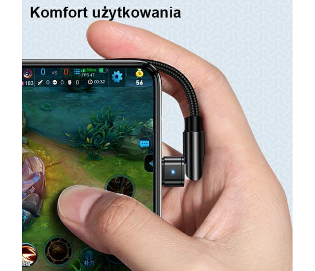 USAMS Kabel pleciony obrotowy U60 2A microUSB zielony - 1569074 - zdjęcie 7