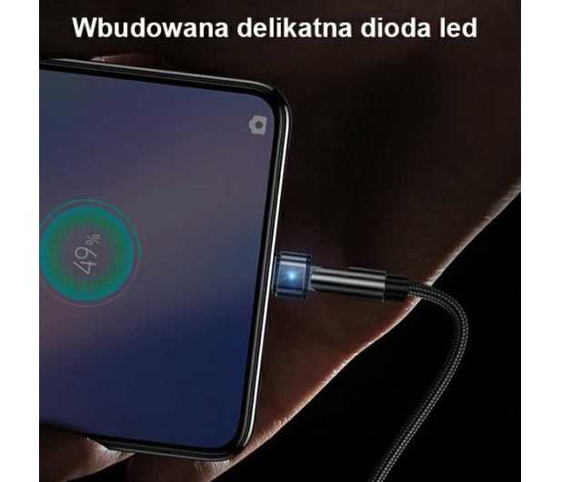 USAMS Kabel pleciony obrotowy U60 2A microUSB czarny - 1569082 - zdjęcie 8