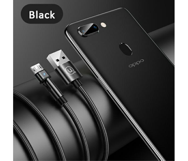 USAMS Kabel pleciony obrotowy U60 2A microUSB czarny - 1569082 - zdjęcie 10