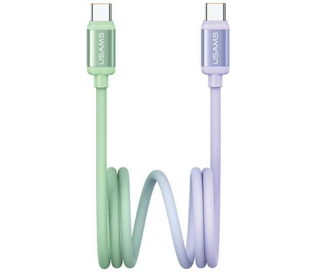 USAMS Kabe PD 60W USB-C/USB-C 1,2m zielono fioletowy - 1569075 - zdjęcie