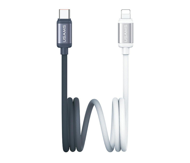USAMS Kabel 30W USB-C/Lightning 1,2m czarno biały - 1569100 - zdjęcie