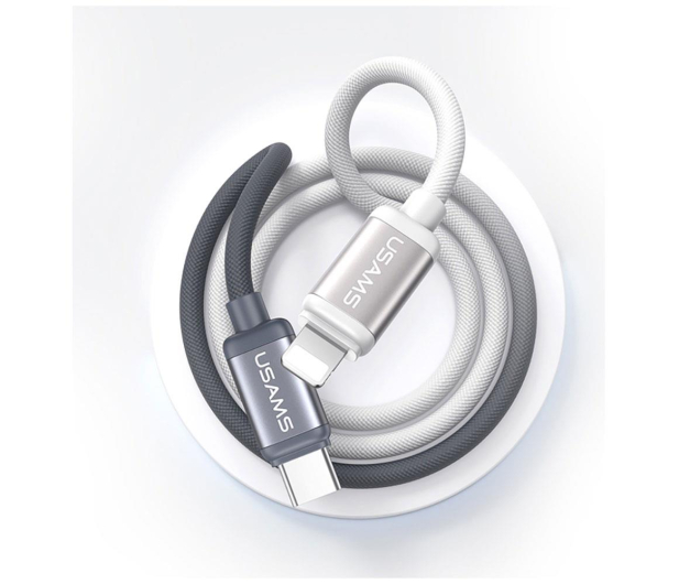 USAMS Kabel 30W USB-C/Lightning 1,2m czarno biały - 1569100 - zdjęcie 4