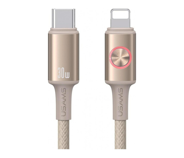 USAMS Kabel 30W USB-C do Lightning 1,2 m tytanowy - 1569098 - zdjęcie
