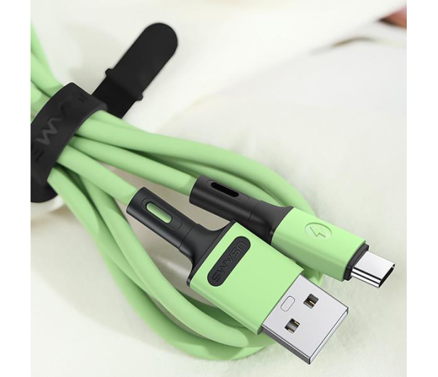 USAMS Kabel U52 USB-C 2A Fast Charge 1m zielony/green - 1569073 - zdjęcie 4