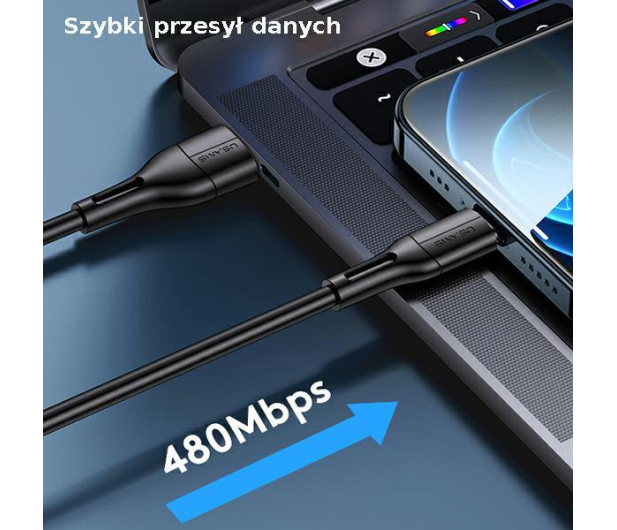 USAMS Kabel U68 microUSB 2A Fast Charge 1m czarny SJ502USB01 - 1569033 - zdjęcie 7