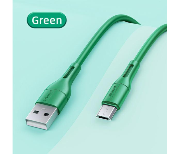 USAMS Kabel U68 microUSB 2A Fast Charge1m zielony SJ502USB04 - 1569029 - zdjęcie 2