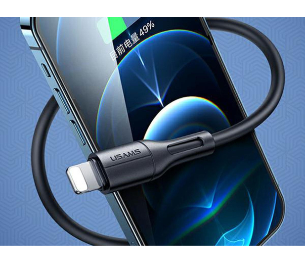 USAMS Kabel lightning 2A Fast Charge 1m niebieski - 1569105 - zdjęcie 4