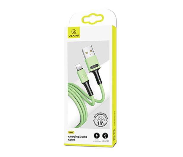 USAMS Kabel U52 lightning 2A Fast Charge1m zielonySJ434USB02 - 1569020 - zdjęcie 2