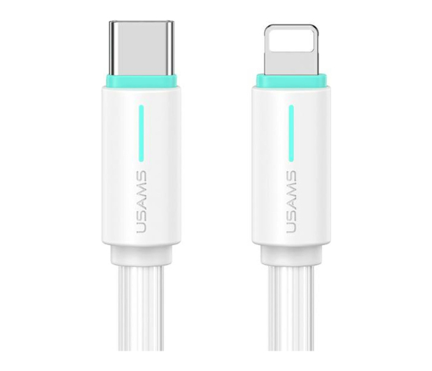 USAMS Kabel USB-C/Lightning 1m SJ73530W biały - 1569139 - zdjęcie