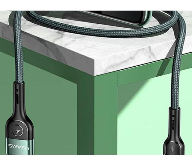 USAMS Kabel pleciony 2A lightning U55 zielony - 1569133 - zdjęcie 5