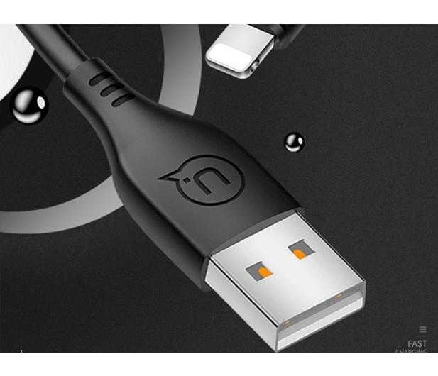 USAMS Kabel U18 lightning 2A Fast Charge 1m czarny SJ266USB01 - 1569011 - zdjęcie 4