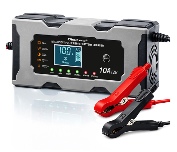 Qoltec Inteligentna mikroprocesorowa ładowarka 12V 10A (AGM GEL Li - 1546165 - zdjęcie