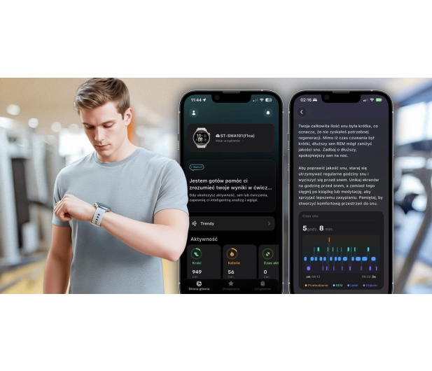 Stelio Activ AI 46mm GPS Czarny - 1575967 - zdjęcie 10
