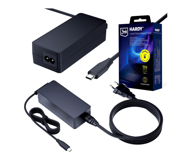 3mk Hardy Laptop Power Adapter™ 65W 3,2m USB-C - 1572615 - zdjęcie