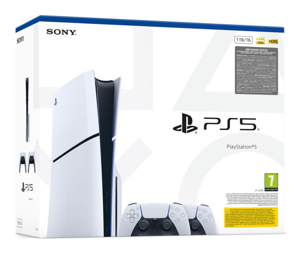 Sony PlayStation 5 Slim + DualSense White - 1210590 - zdjęcie