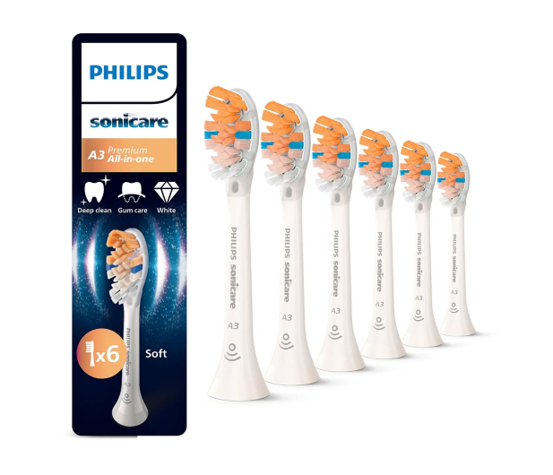 Philips Sonicare Końcówki A3 Premium All-in-One 6 szt. HX9096/87 - 1579307 - zdjęcie