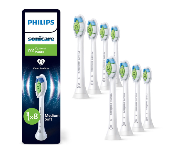 Philips Sonicare Końcówki W2 Optimal White 8 szt. HX6068/87 - 1579299 - zdjęcie