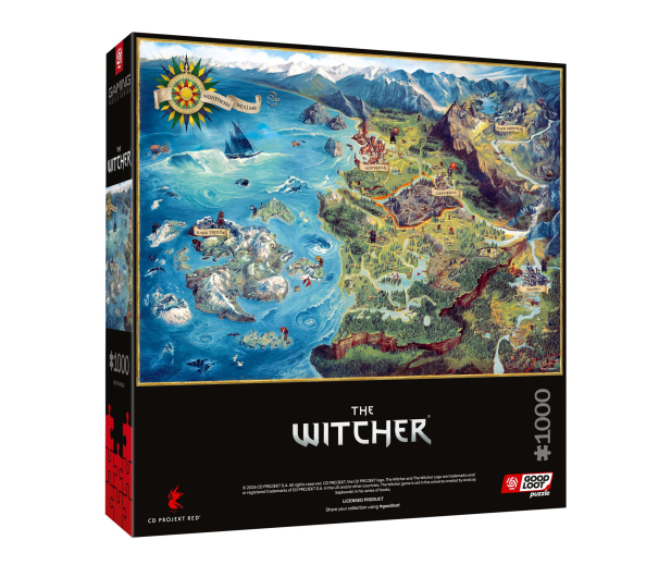 Merch Gaming Puzzle: The Witcher (Wiedźmin) The Northern Realms Ma - 1581093 - zdjęcie