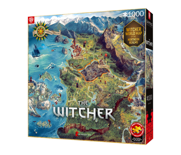 Merch Gaming Puzzle: The Witcher (Wiedźmin) The Northern Realms Ma - 1581093 - zdjęcie 2