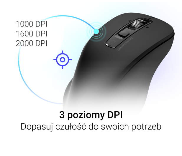 Silver Monkey Bezprzewodowa mysz optyczna Office Plus - 1514811 - zdjęcie 7