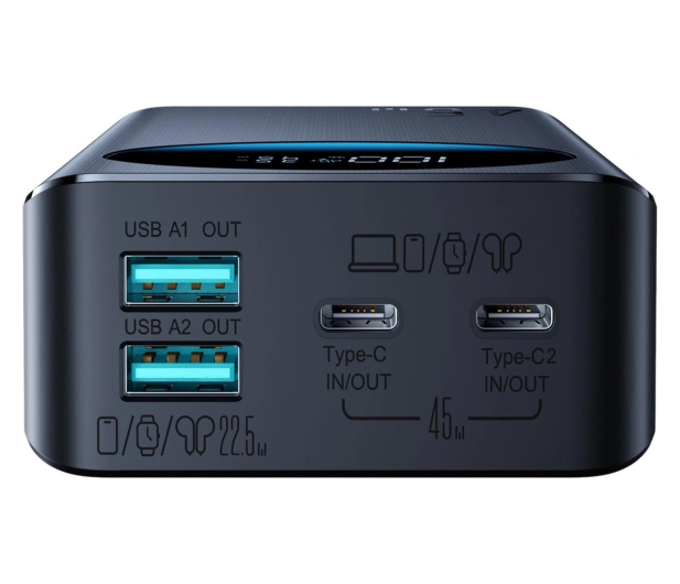 JoyRoom Powerbank 20000 mAh 45W z wyświetlaczem 2x USB-A 2x USB-C - 1586226 - zdjęcie 4