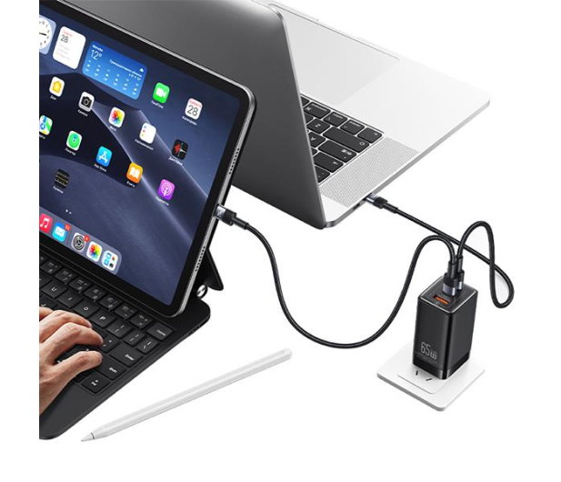 USAMS Kabel pleciony 240W USB-C/USB-C 1,2m stalowy - 1569087 - zdjęcie 6