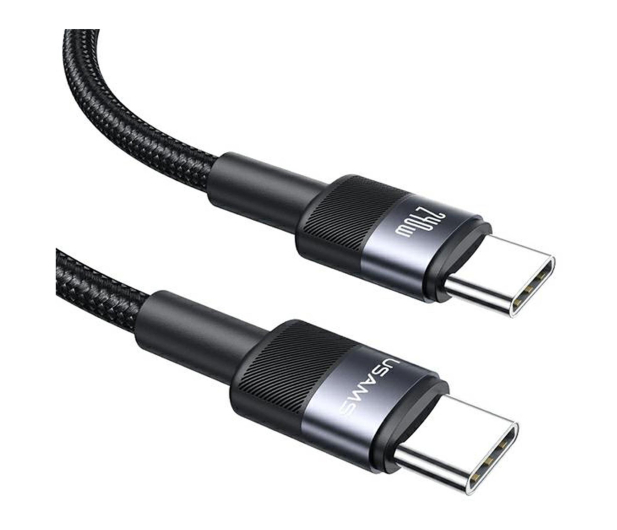 USAMS Kabel pleciony 240W USB-C/USB-C 1,2m stalowy - 1569087 - zdjęcie 3