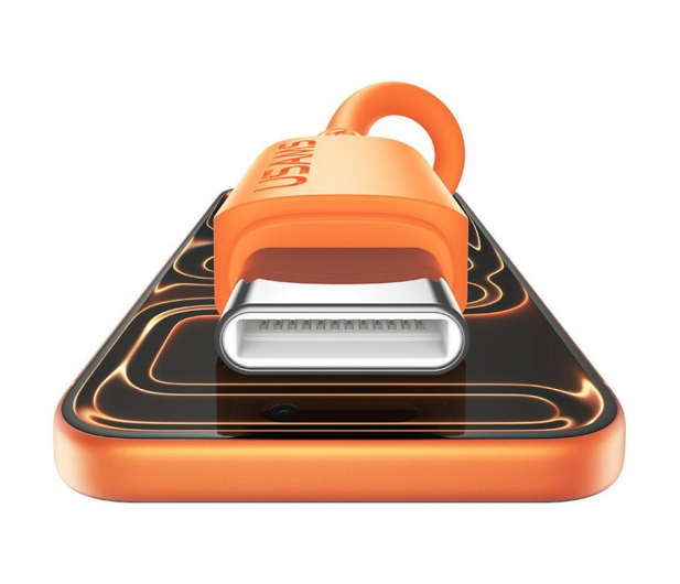 USAMS Kabel 3A Silicone Fast Charging USB-C pomarańczowy - 1569056 - zdjęcie 9