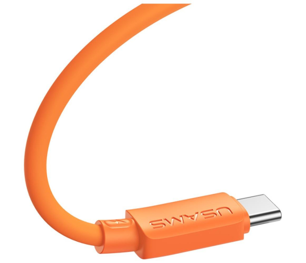 USAMS Kabel 3A Silicone Fast Charging USB-C pomarańczowy - 1569056 - zdjęcie 11