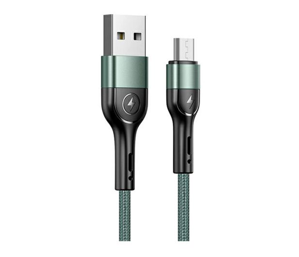 USAMS Kabel pleciony U55 2A micro USB U55 zielony - 1569095 - zdjęcie