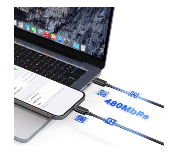 USAMS Kabel US-SJ691 60W USB-C do USB-C 1m czarny - 1569097 - zdjęcie 6