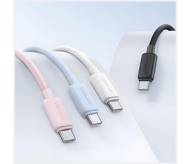USAMS Kabel US-SJ691 60W USB-C do USB-C 1m biały - 1569112 - zdjęcie 4
